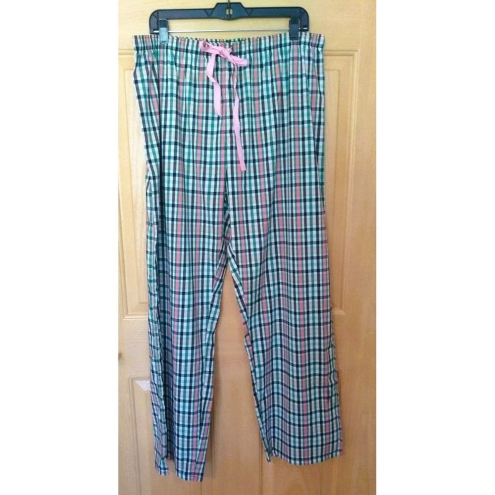 CYZ Womens Cotton Woven Poplin Pajama Pants Plaid XL